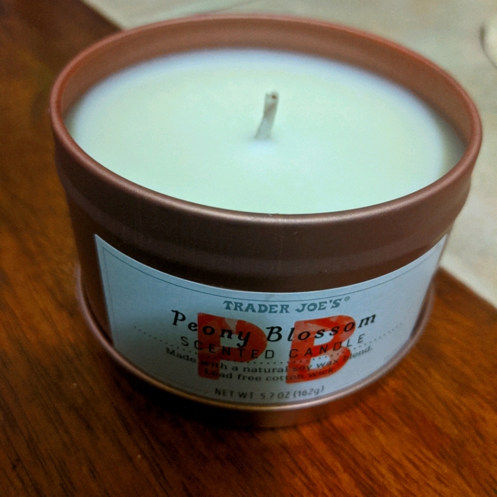 Trader  Joe  Peony Blossom scented candle